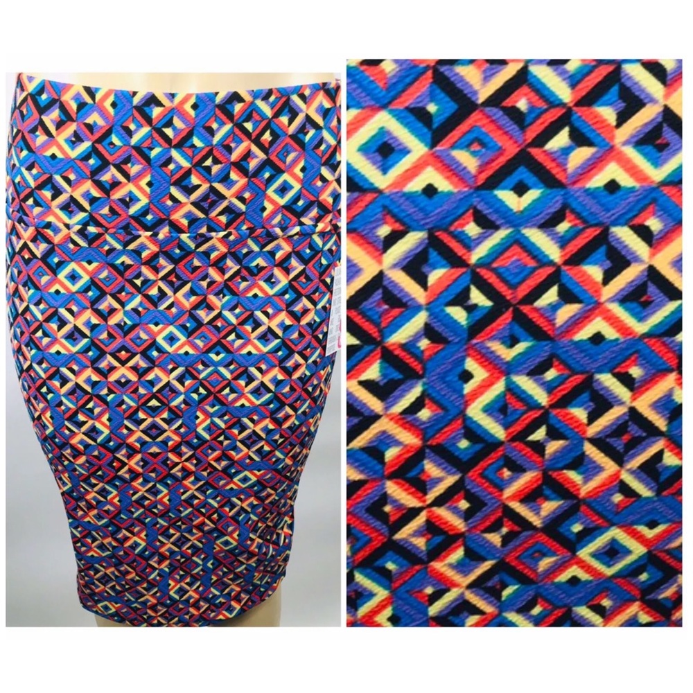 Lularoe Cassie Skirt sz M Pencil Bodycon Square